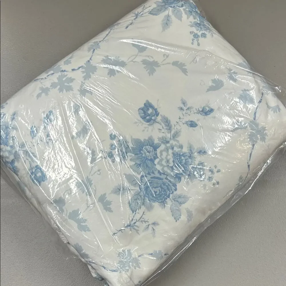 LoveShackFancy Blue Rose Duvet Cover Reversible King / California King Bed NEW